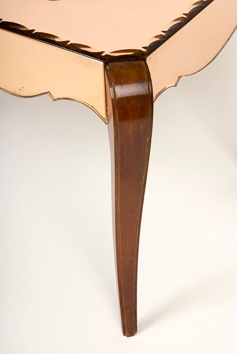 Unknown Darling rose gold mirrored side table