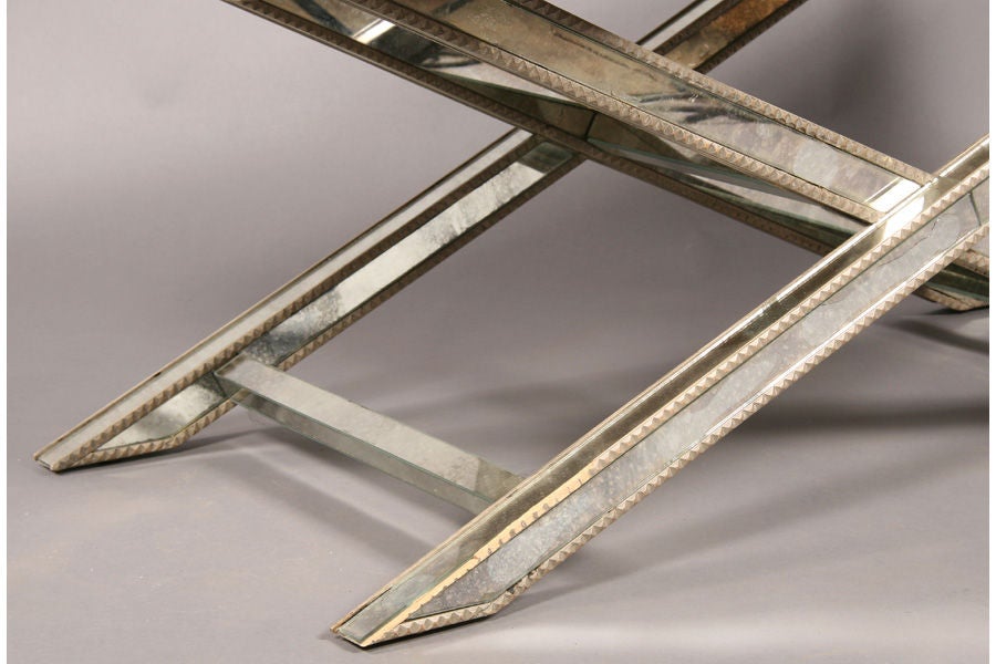 American Amy Howard Regency Style mirrored coffee table