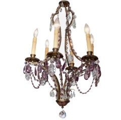 Antique French 1940's crystal chandelier