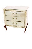 Three Drawer small Mirrored Dresser