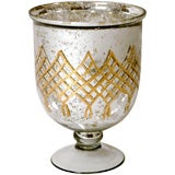 Antiqued Mirrored Stemmed Hurricane
