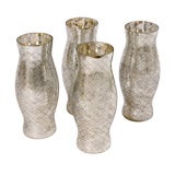 Antiqued Mirrored Glass Hurricanes