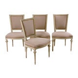 Set of 4 Antique Swedish dining Chairs, Gustavian Style