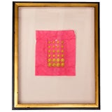Antique Framed 18th century French Military Buttons on original tissue.
