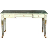 Contemporary Mirrored Glass Writing Table