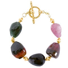18k Large Tourmaline Bracelet