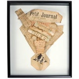 Assemblages of Old French papers by Woody Biggs