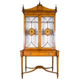 Yorkshire House Adams style painted Bookcase with Glass Doors