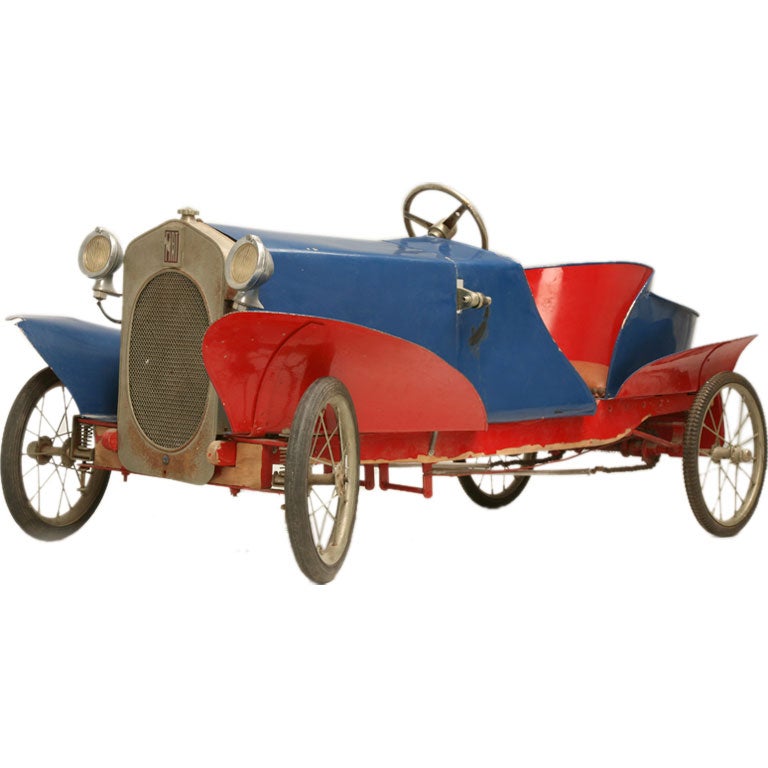 c.1920-1930 French Eureka Mfg. Boattail Fiat Pedal Car