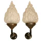 c.1930 Pair of French Torch Sconces
