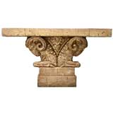 Console Table in Faux Stone "Rams Head" 10