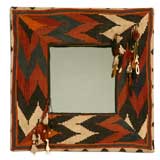 Vintage c.1981 Kilim Rug Mirror