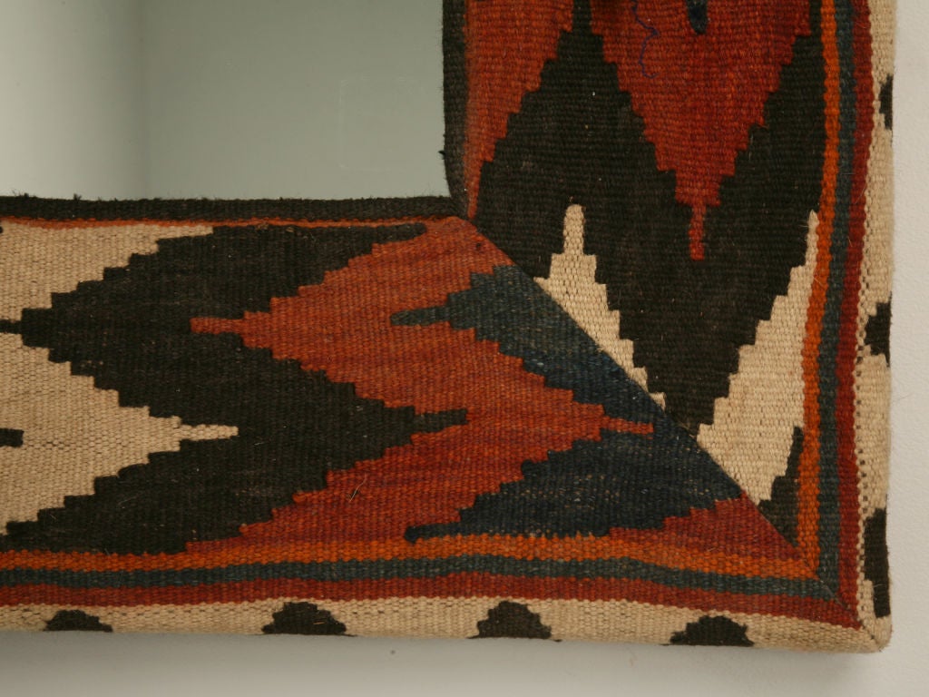 c.1981 Kilim Rug Mirror 5