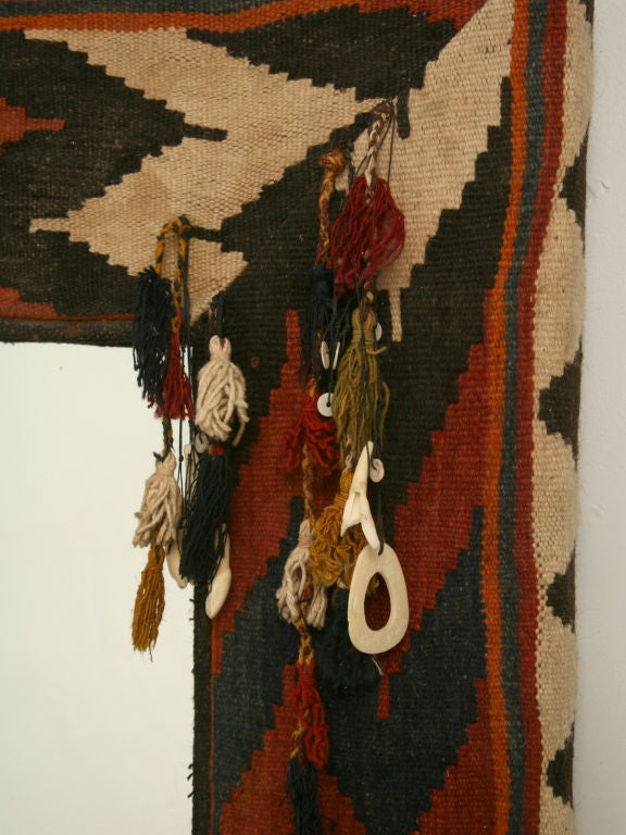 American c.1981 Kilim Rug Mirror