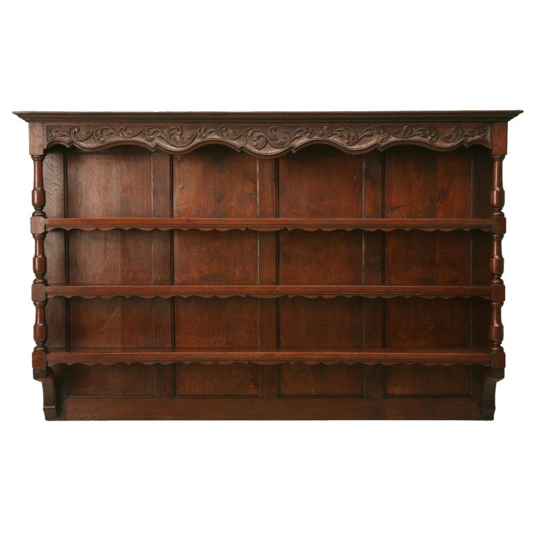 c.1860 Oak Country French Plate Rack