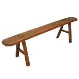 Antique 18th Century Rustic French Farmhouse Bench