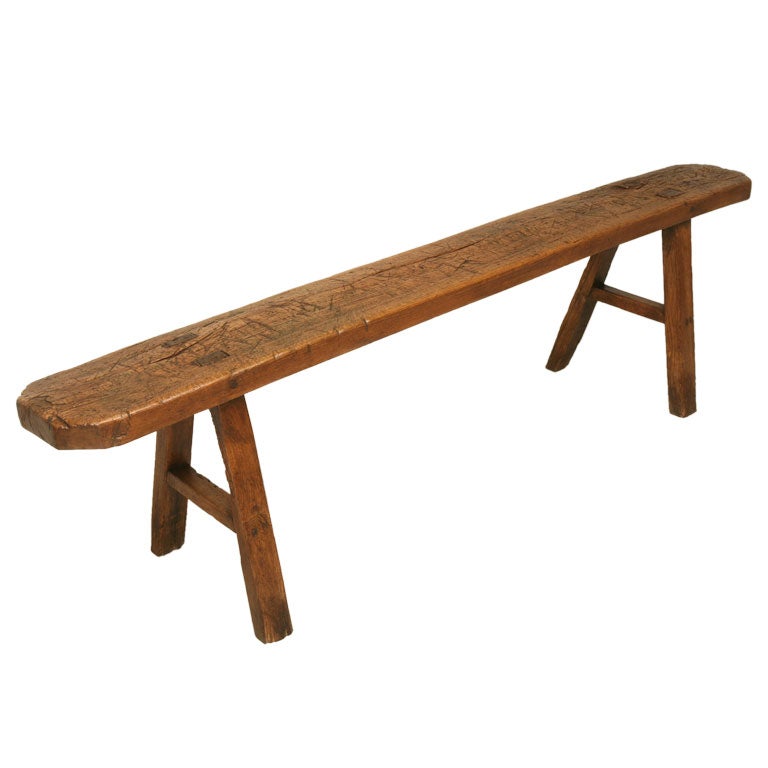 18th Century Rustic French Farmhouse Bench at 1stDibs