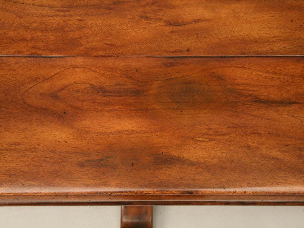 Solid Walnut Trestle Dining Table w/ 2