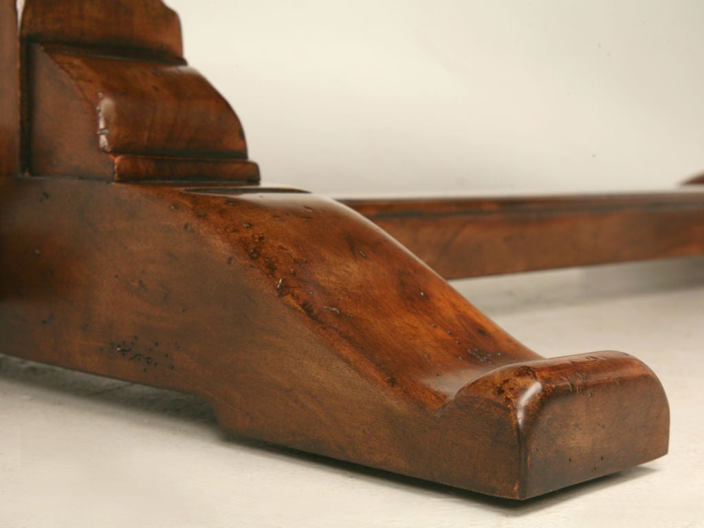 Solid Walnut Trestle Dining Table w/ 2