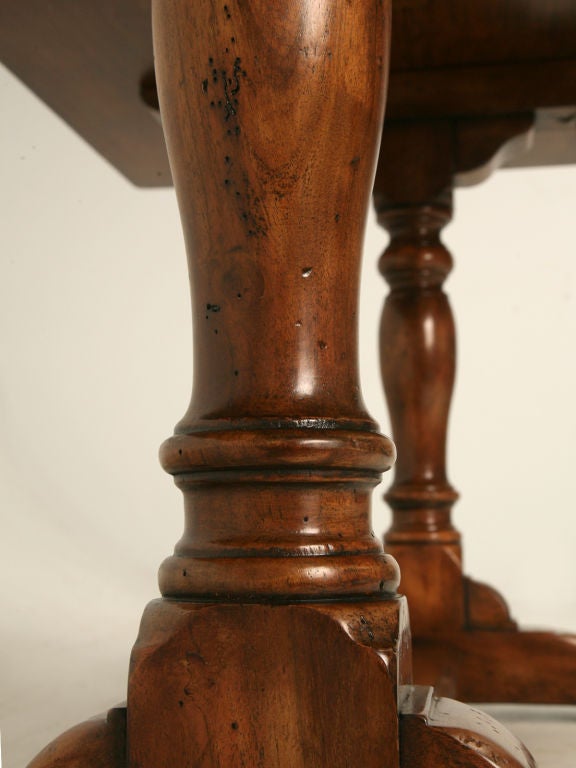 Solid Walnut Trestle Dining Table w/ 2