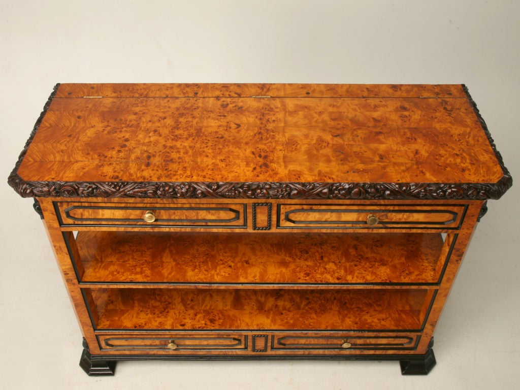 French Louis Philippe Bird's-Eye Maple Server, circa 1860