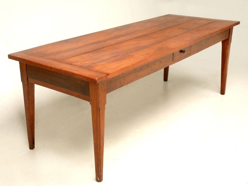 c.1890 French Cherry Wood Farm Table