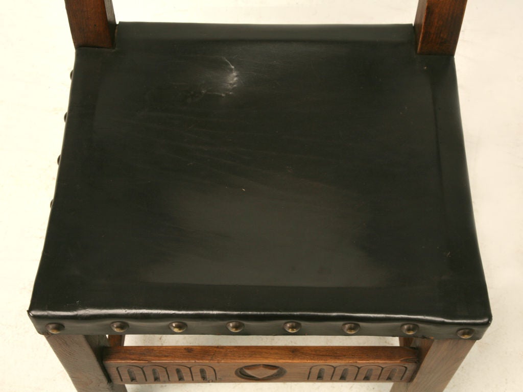 c.1930 Spanish Oak and Leather Desk Chair at 1stDibs desk and chair