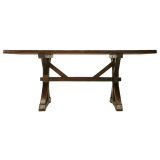 Antique c.1820 French White Oak Farm Table