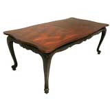 Louis XV Style Teak Wood Expanding Dining Table
