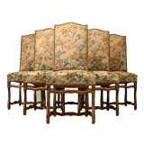 Antique c.1920 Set of 6 Louis XIII Style Dining Chairs