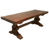 c.1820 Rustic French Oak Trestle Table