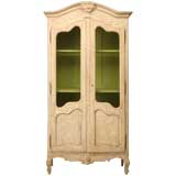 Antique c.1860 French Louis XV Style Painted Armoire