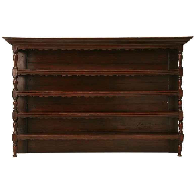 Original, 18th Century French Oak and Pine Plate Rack