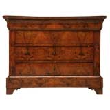 c.1880 French Burled Walnut Louis Philippe Commode