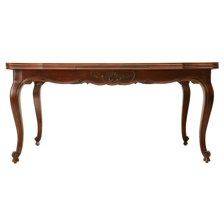 c.1930 French Cherry Draw Leaf Dining Table