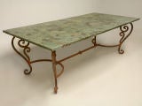 Hand-Wrought Iron Table w/ Marble top