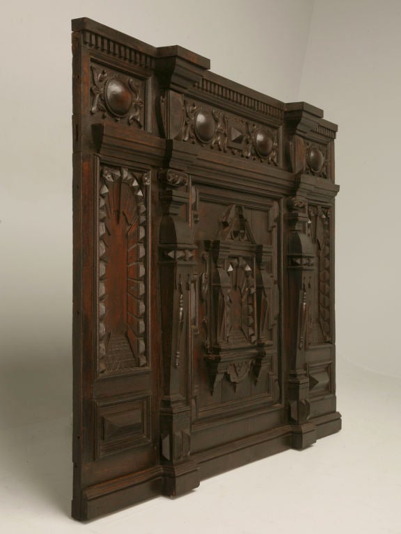 c.1590 English Elizabeth 1st Tudor Overmantle