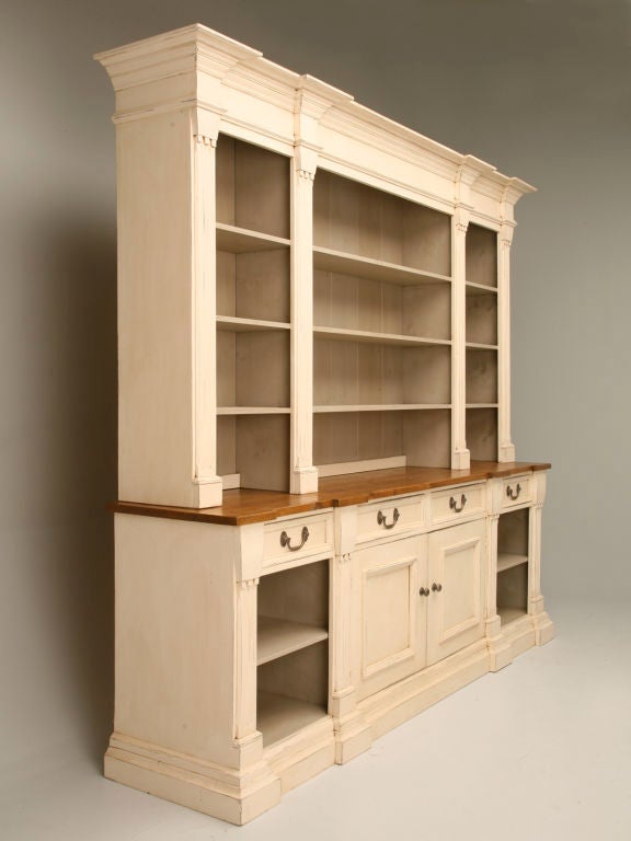 English Painted Bookcase/Hutch