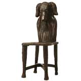 c.1910 French Mountain Region Sculptural Dog Chair