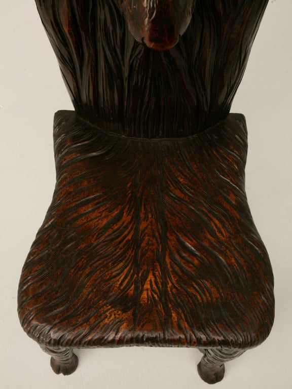 c.1910 French Mountain Region Sculptural Dog Chair 1