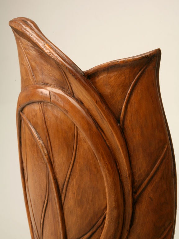 c.1890-1910 French Art Nouveau Sculptural Leaf Chair 2