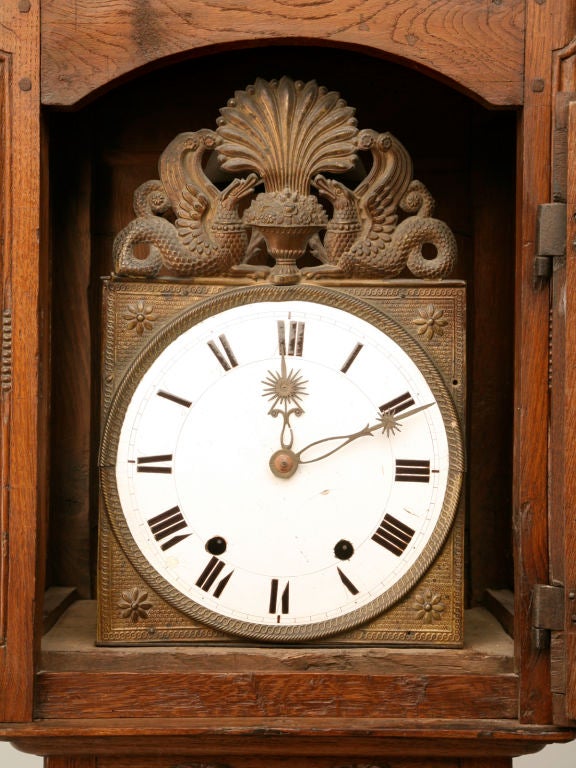 Oak c.1760 Country French Normandy Tall Case Clock