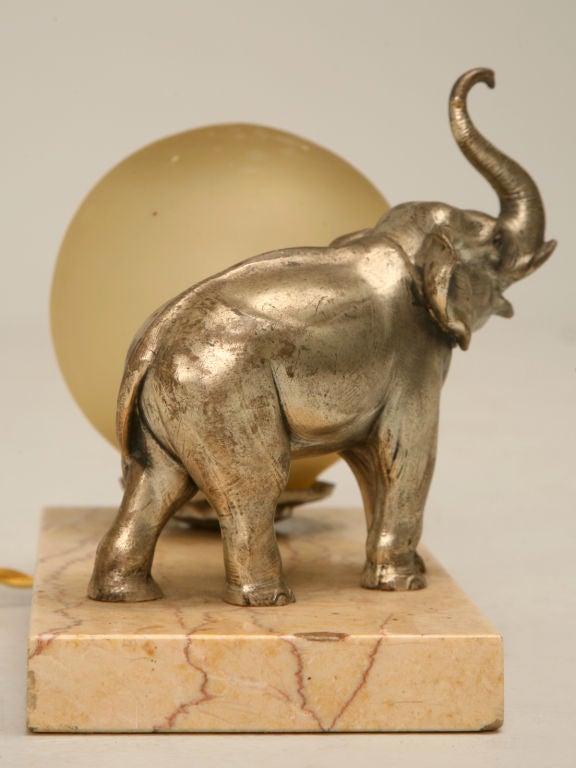 c.1930 French Art Deco Elephant Lamp 1