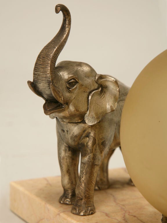 c.1930 French Art Deco Elephant Lamp 3
