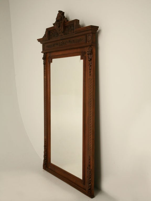 c.1880 French Walnut Henri II Mirror 7