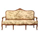 c.1890 French Louis XV Style Fruitwood Settee