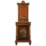 Antique c.1880 French Walnut & Mahogany Louis XVI Lady's Cupboard