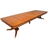 c.1990 Lee Jofa Regency Style Pollarded Oak Dining Table