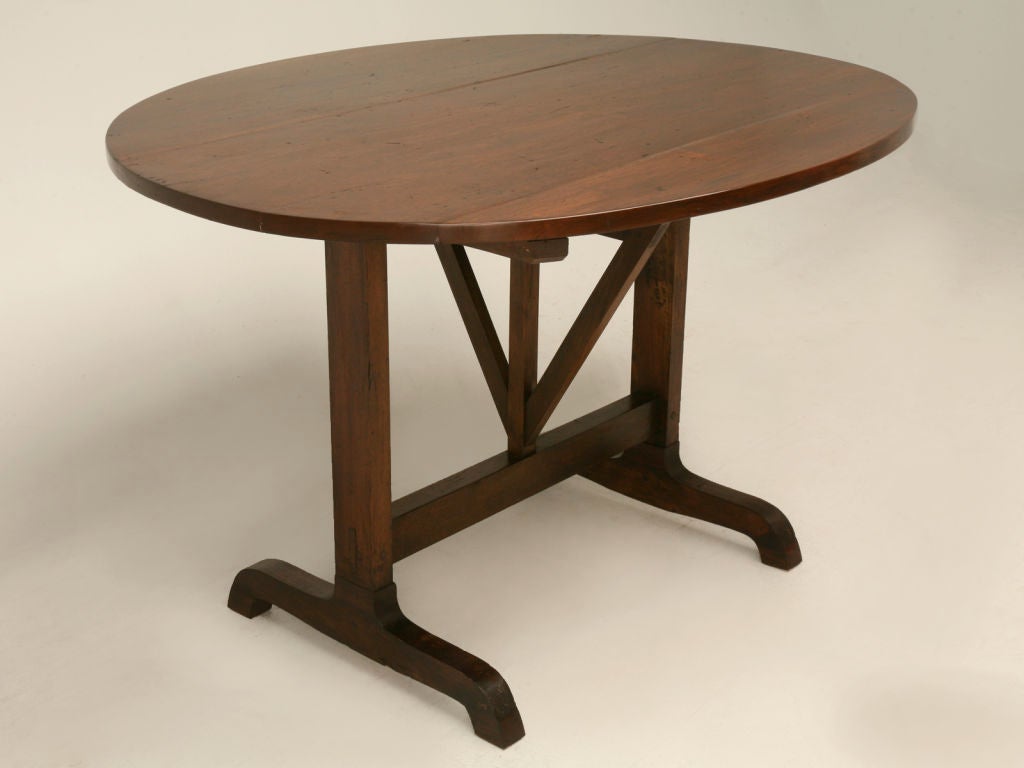 c.1870 Antique French Walnut Wine Tasting Table 6