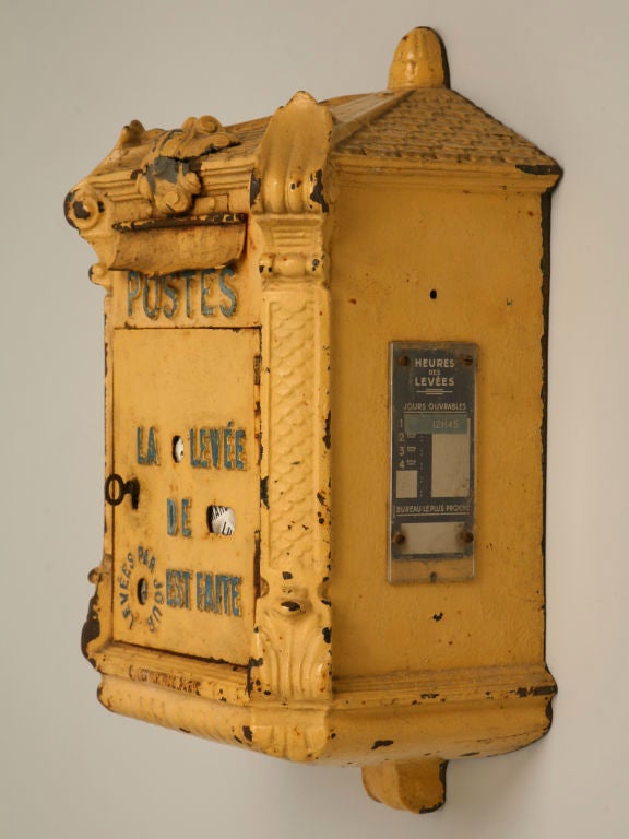 This cast iron mailbox would be the ultimate addition to your Country French estate. These authentic French mailboxes are very difficult to get but oh what a statement they make!